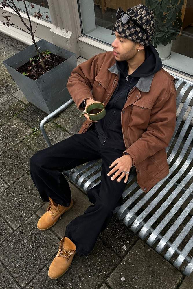 HabibMarong's fit featuring Vintage, Weekday, Livid Jeans, Timberland