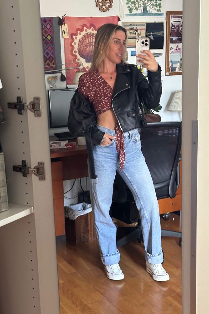 Adriennne's fit featuring Converse, Pull&Bear, Mango