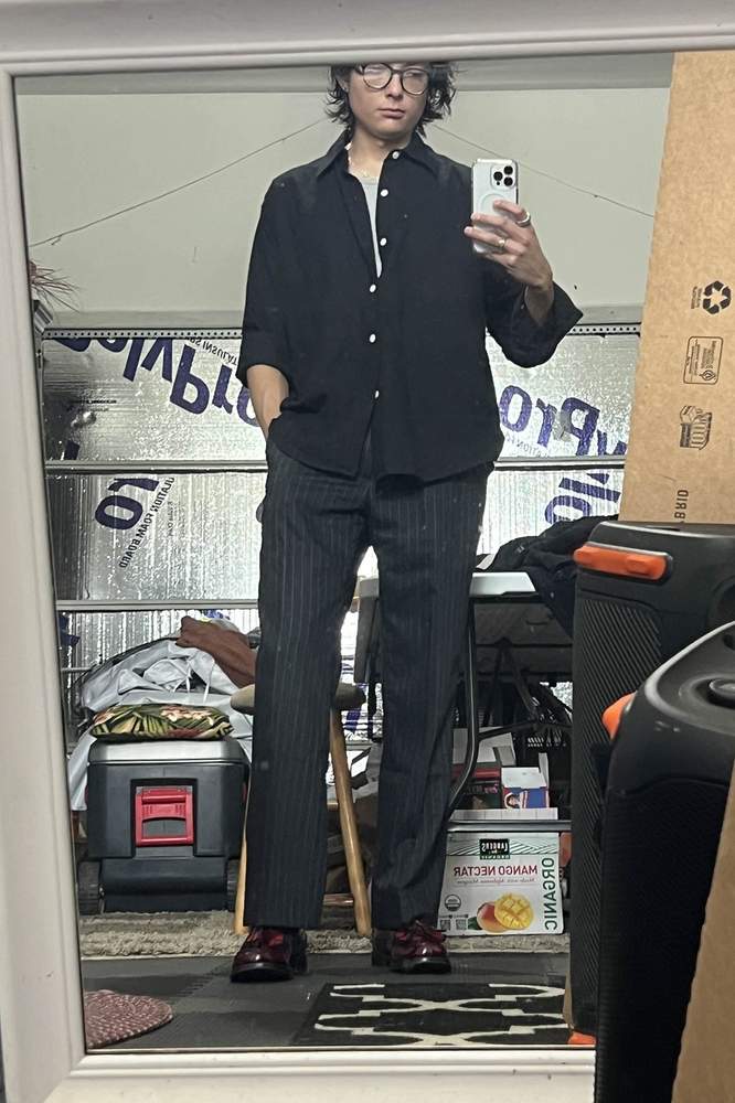 Fervangogh's fit featuring mfpen Mens, Prada, Sunflower, Uniqlo | cute, businesscasual, trendy, chic, ootd, classic, romantic