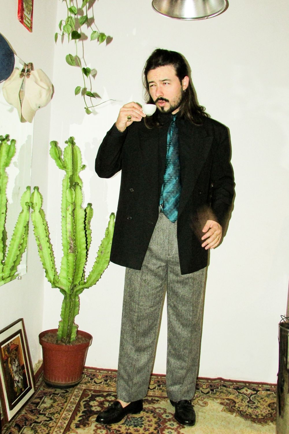 Post featuring Single-Pleat Herringbone Donegal Trousers