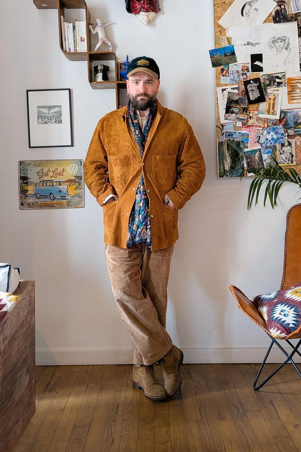 Post featuring Navy Mughal Hunter Print Wool-Silk Scarf