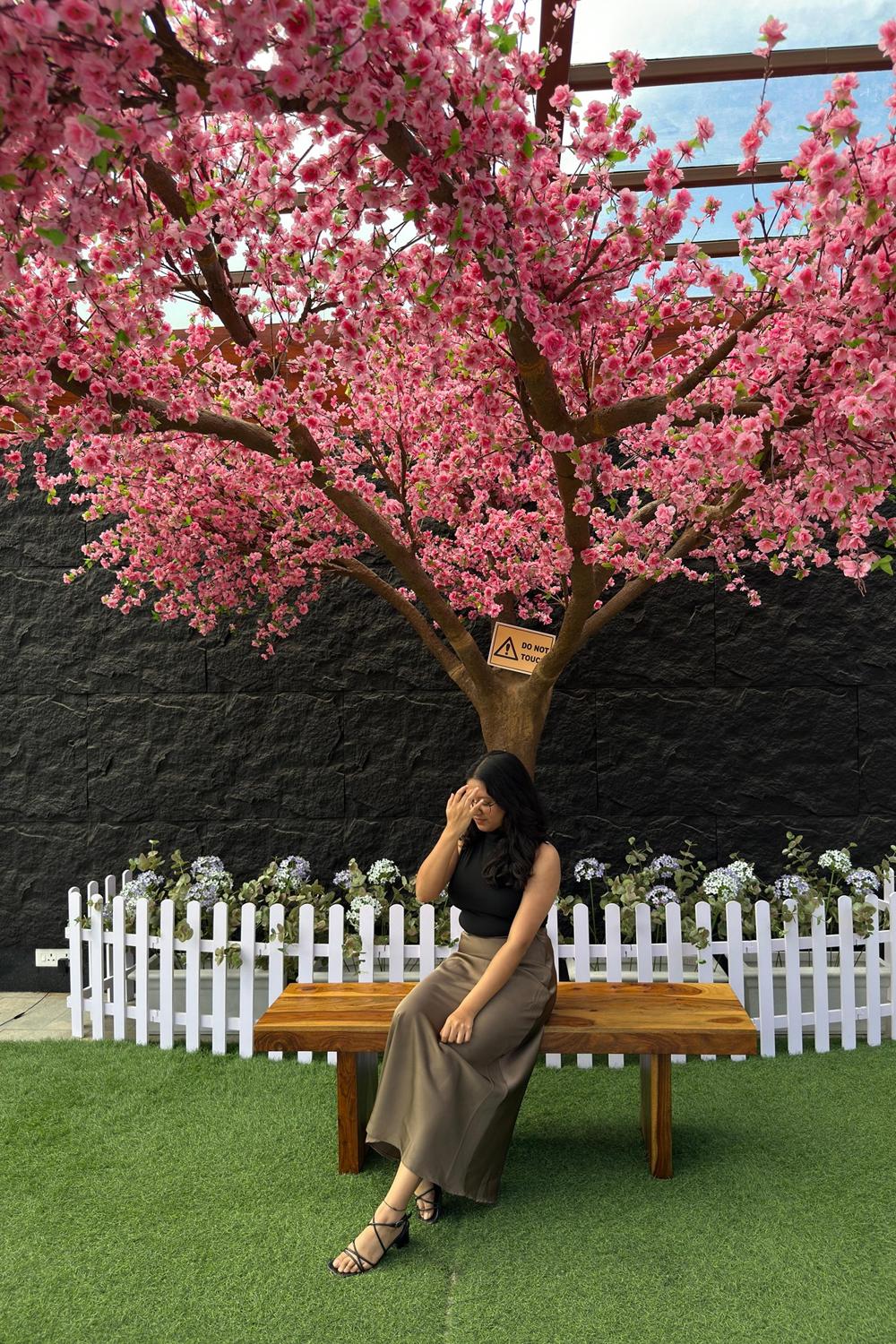 Post featuring Vila satin maxi skirt in olive green