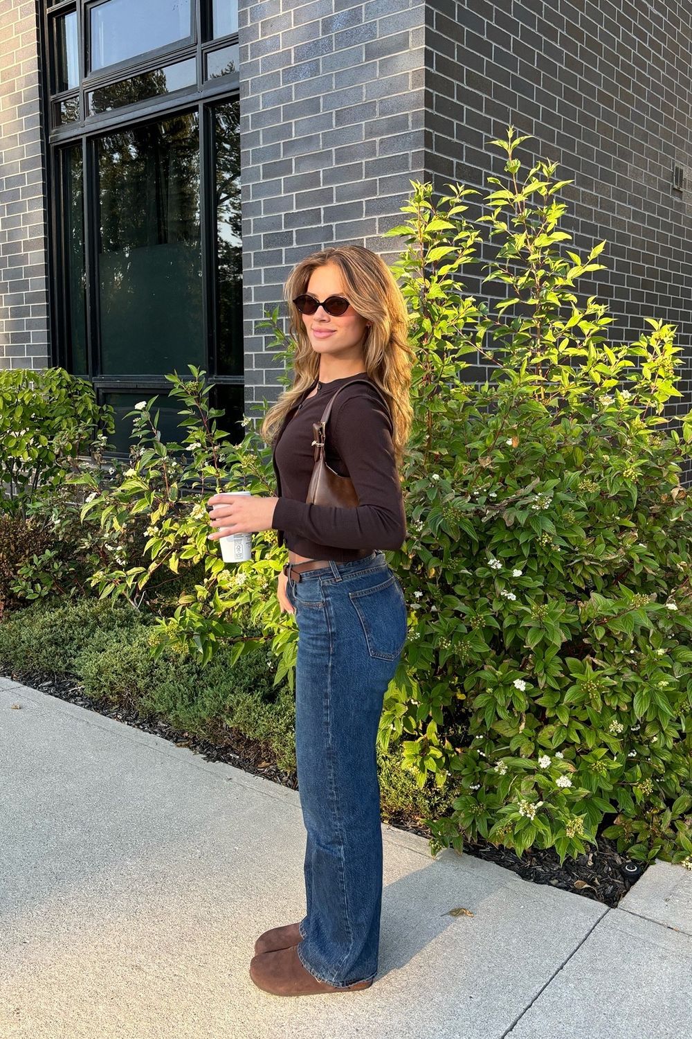 Post featuring H & M - Fine-knit cardigan - Brown