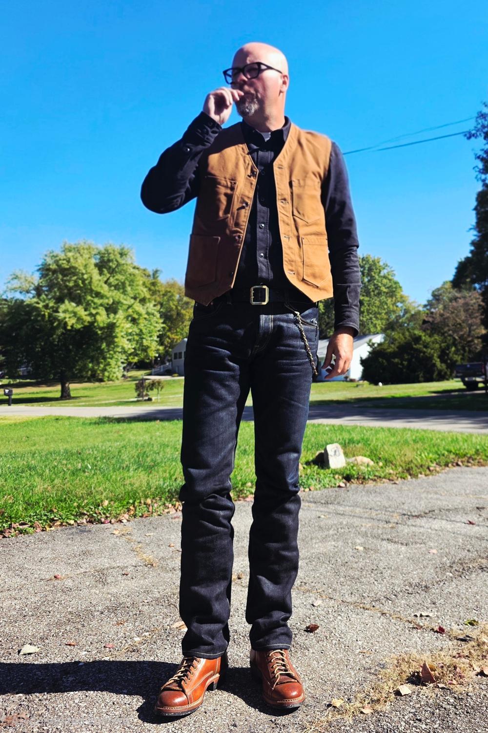 Post featuring 25oz Selvedge Denim Slim Tapered Cut Jeans - Indigo