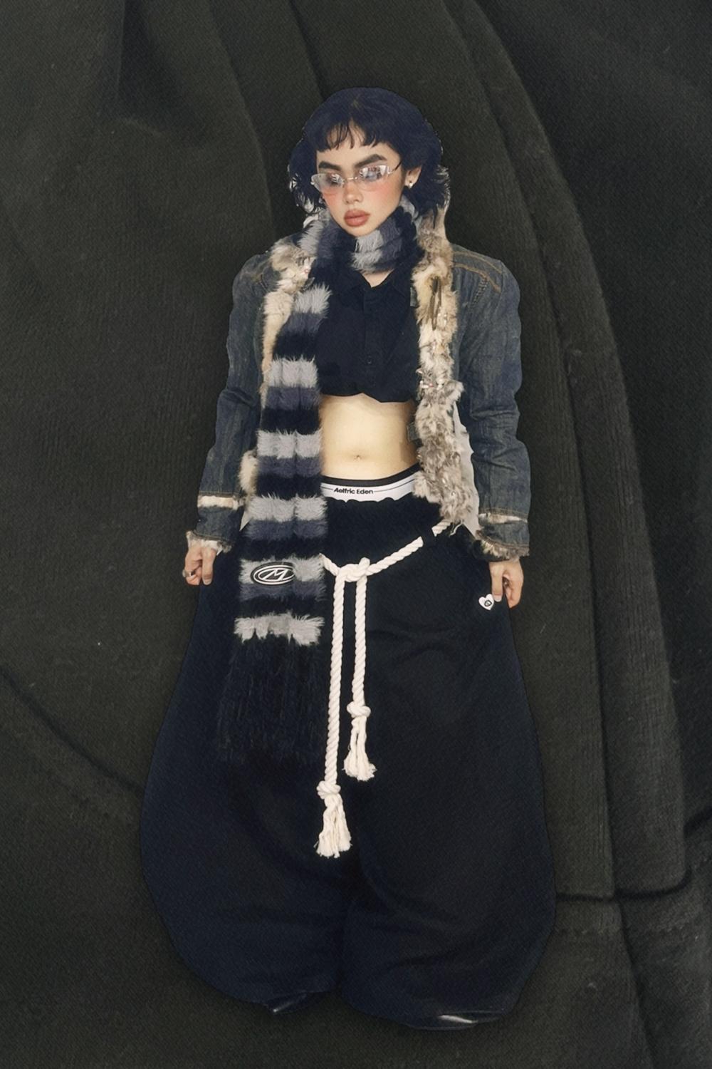 Post featuring Coraline Striped Scarf