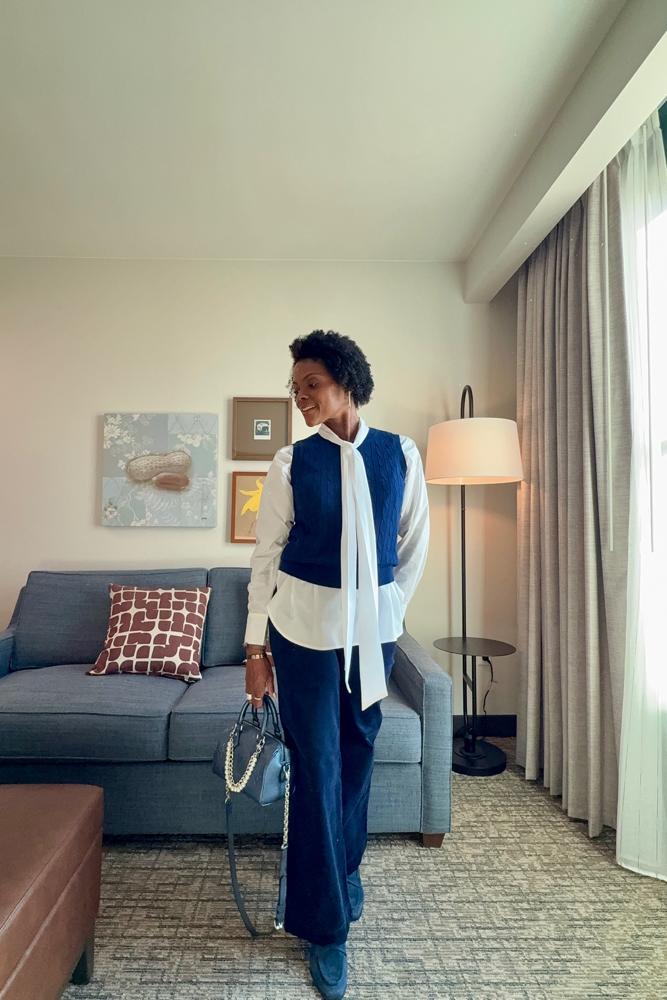 ToniTonyTone's fit featuring Loft, Louis Vuitton, DSW | cute, businesscasual, chic, ootd, classic, preppy