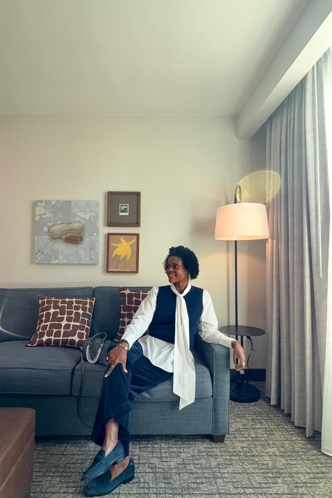 ToniTonyTone's fit featuring Loft, Louis Vuitton, DSW | cute, businesscasual, chic, ootd, classic, preppy