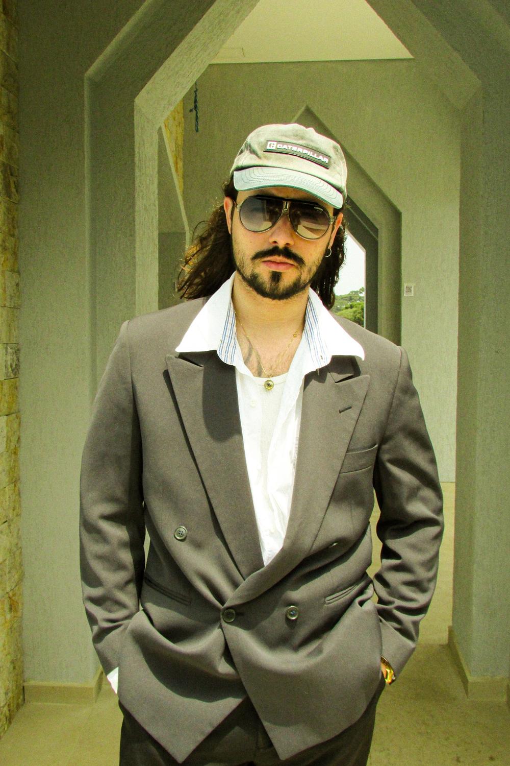 Post featuring Grey Mesh Cap w/Caterpillar Patch