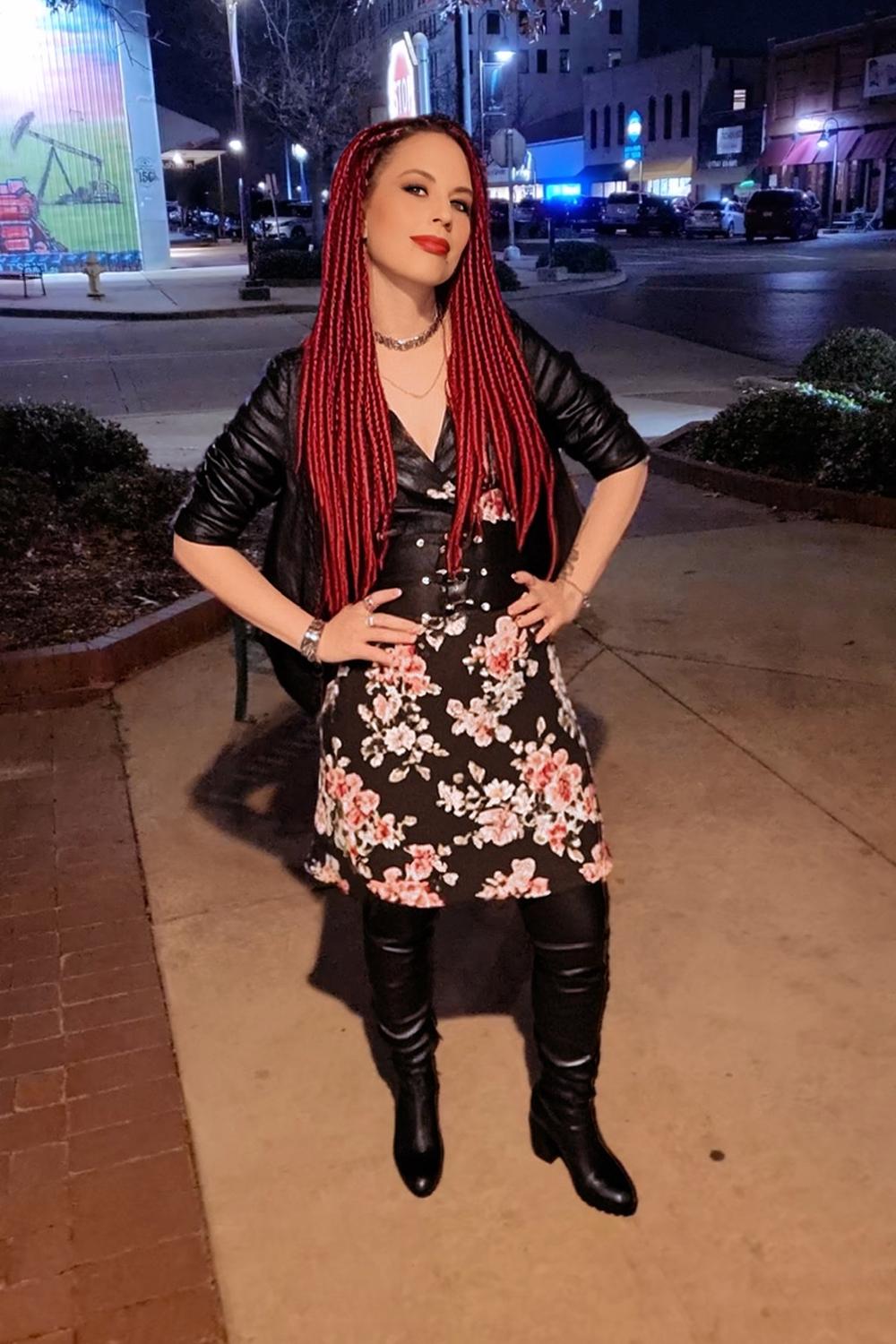 Post featuring Adeline Chunky Heel Over The Knee Boots - Black