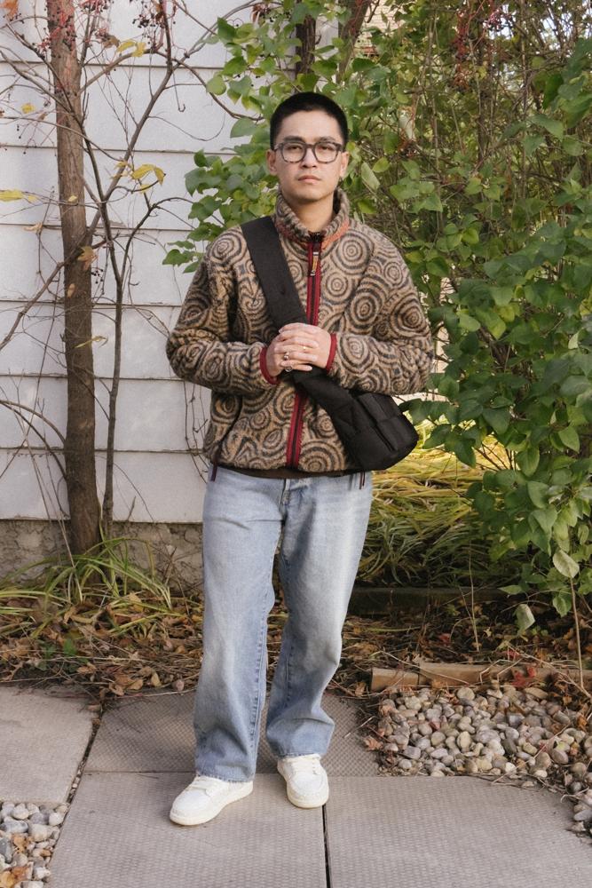 extrarice's fit featuring Kapital, Levi's, Jordan