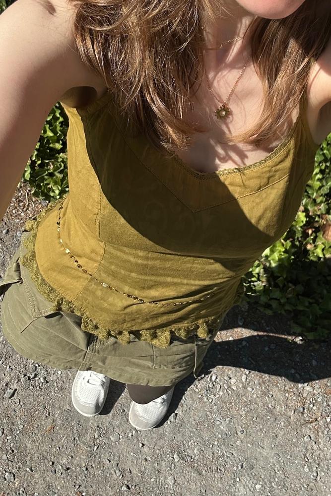 Mirn's fit featuring Leguano, Cider, Falke, Aldo, NooeBerlin, NABI LONDON | elf, elven, fairycore, girly, green, nature, skirt, tights