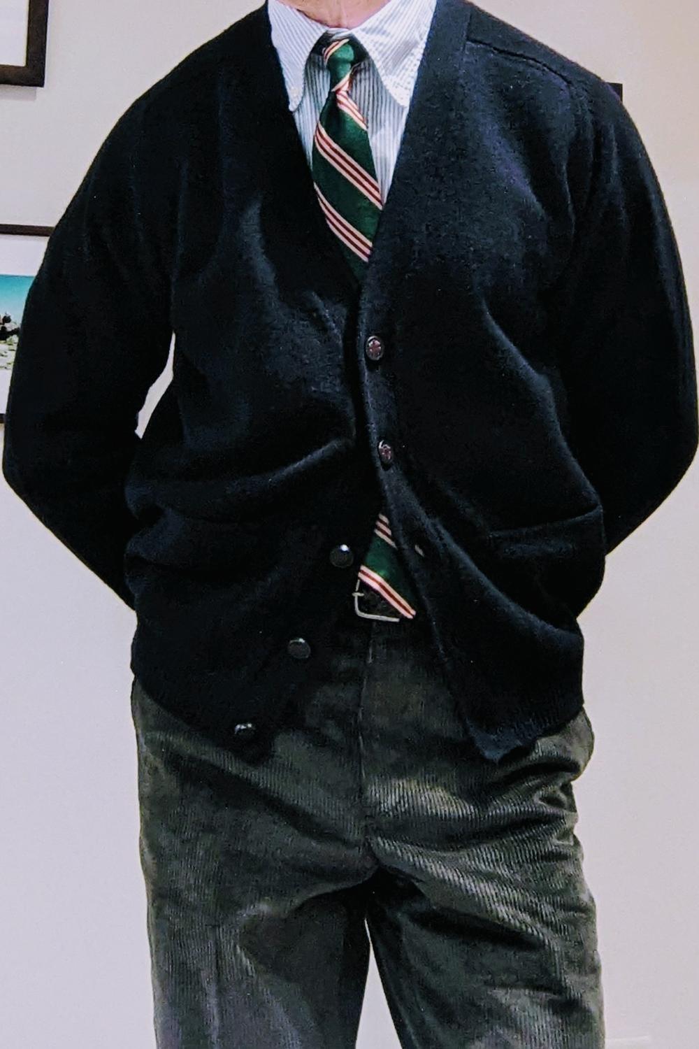 Post featuring Cornwall Lambswool Cardigan in Navy - Classic Fit