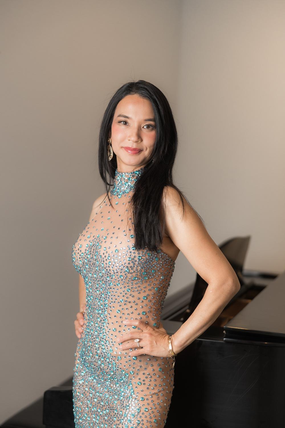 Post featuring Shawnette Ombre Halterneck Rhinestone Maxi Dress In Blue