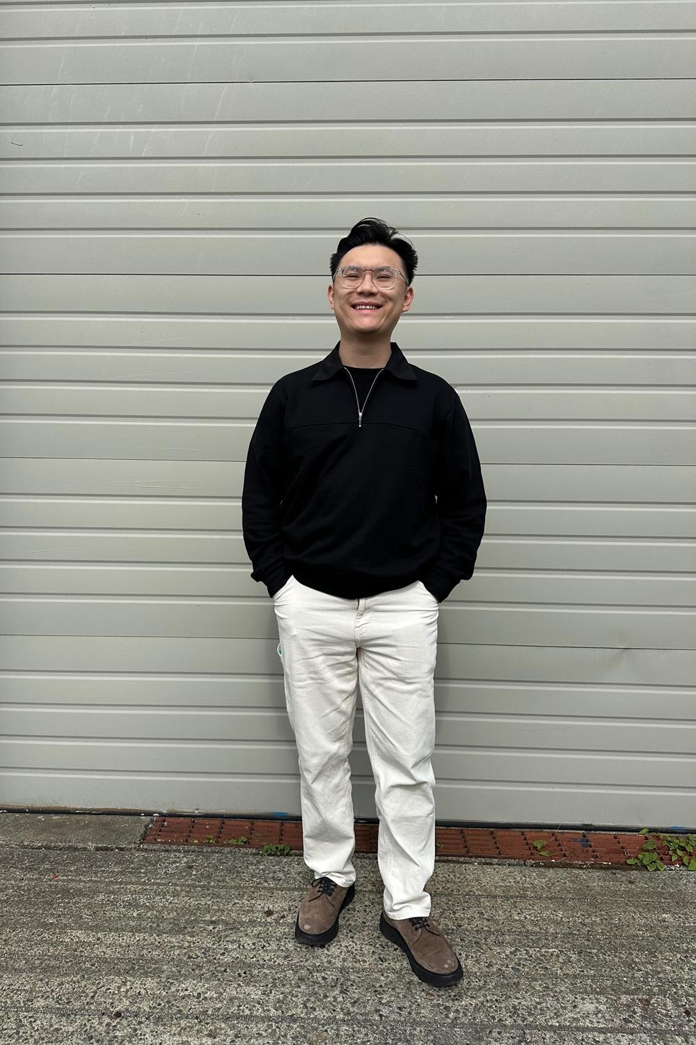 Post featuring QUARTER ZIP SWEATSHIRT - BLACK