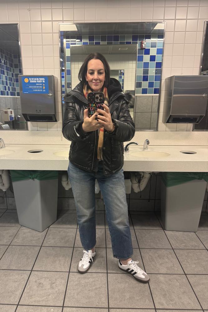 GAviv's fit featuring Andrew Marc, Zara, Adidas