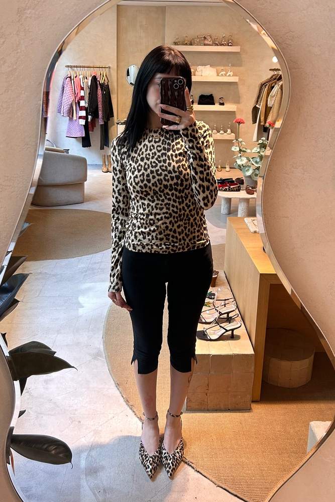 whatvictoriawears's review for Rio Leopard Jersey Kitten Heel