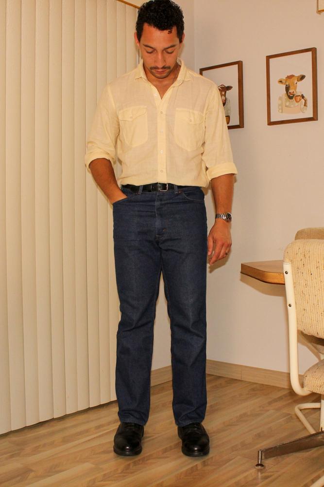 Retrodadcore's fit featuring Proper Cloth, NAB leather