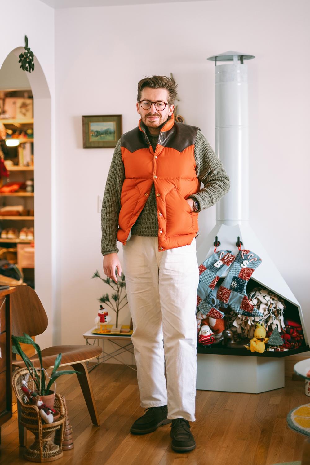 Post featuring Lot 2221 - Rocky Mountain x Warehouse Nylon Down Vest - Brick