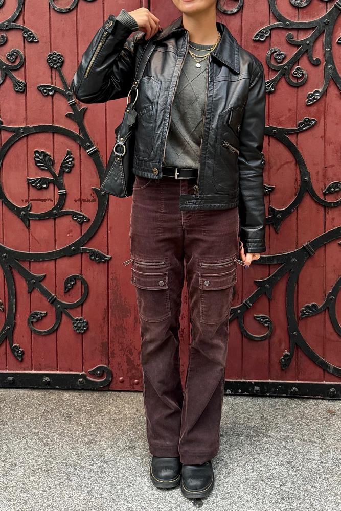 EllyYeow's fit featuring Dr. Martens, Princess Polly, Cellini, & Other Stories, Cotton On | corduroy, cozy, fall, layering, layers, leather, leatherjacket, minima, ootd, simple, sweater, winter