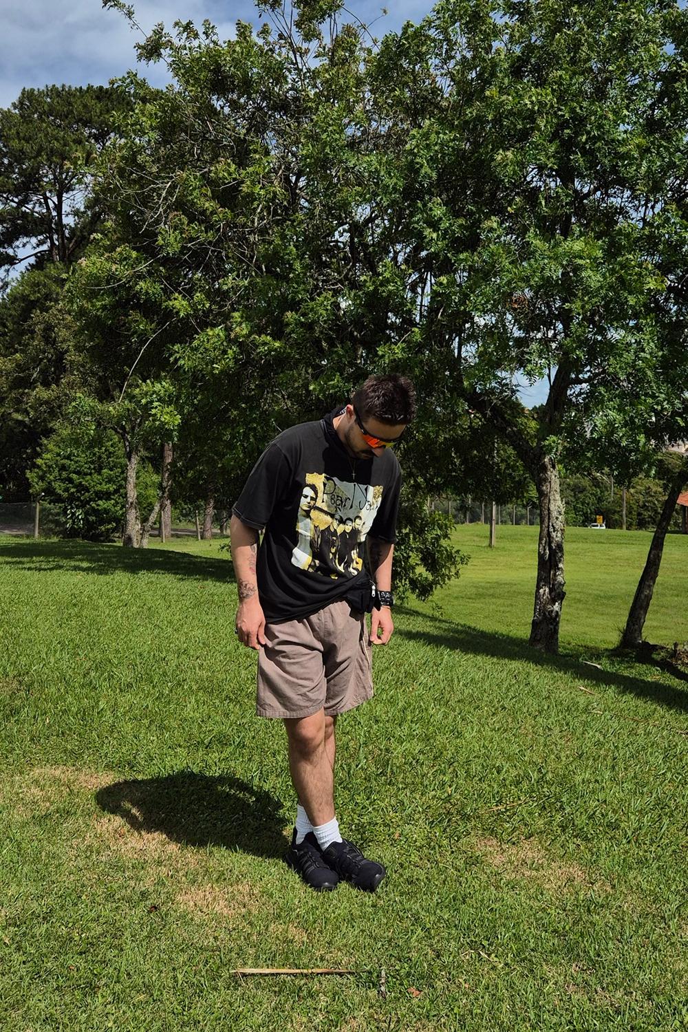 Post featuring Single-Pleat Baggy Shorts