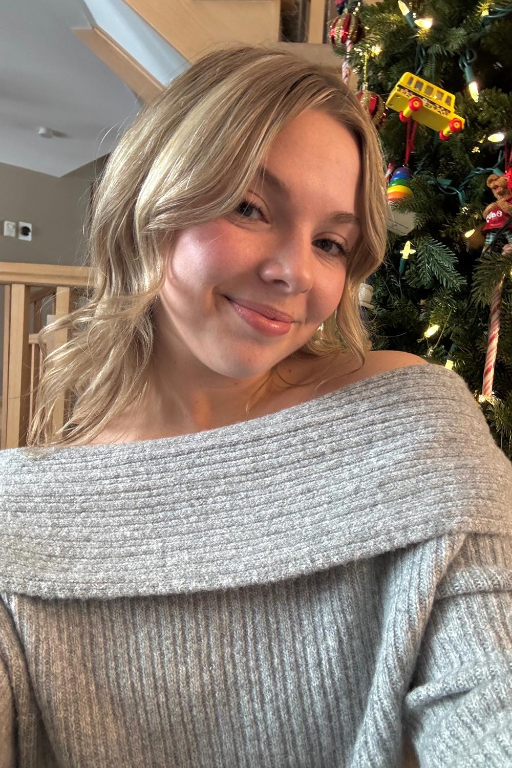 Post featuring OVERSIZED SLOUCHY OFF THE SHOULDER SWEATER