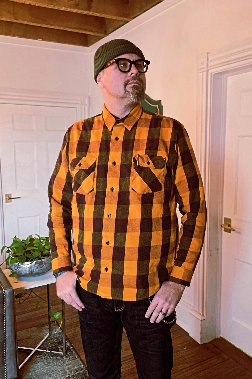 Post featuring Indigofera Norris Shirt, Orange / Vine / Black