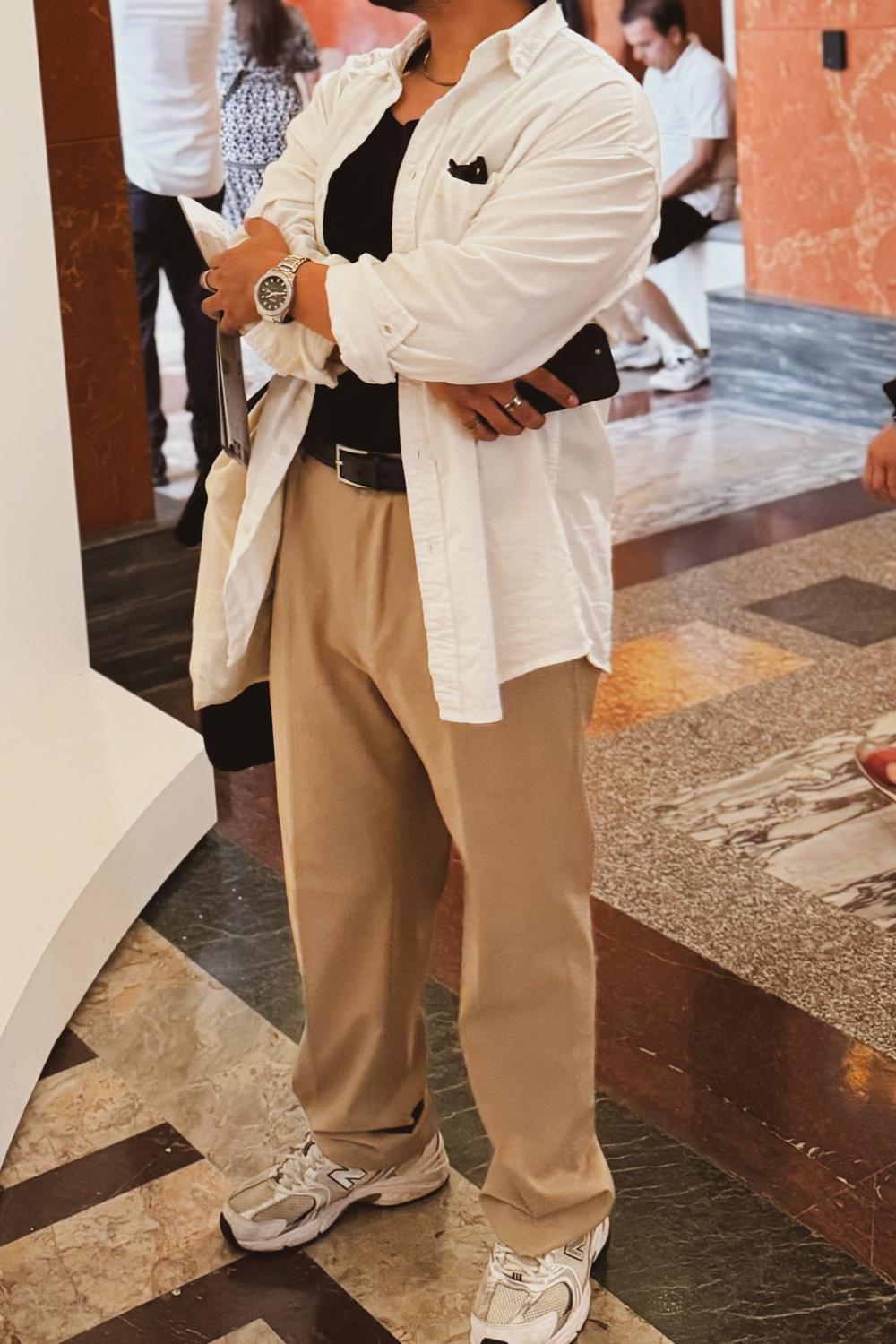 Post featuring Uniqlo - Italian Leather Stitched Belt - Black