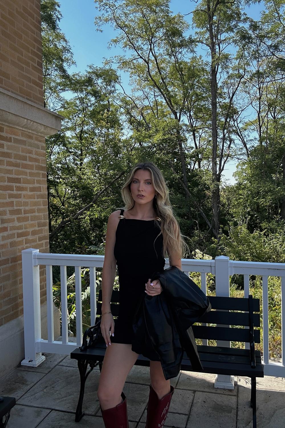 Post featuring Metallic Decor Twist Knot Off Shoulder Sleeveless Mini Dress