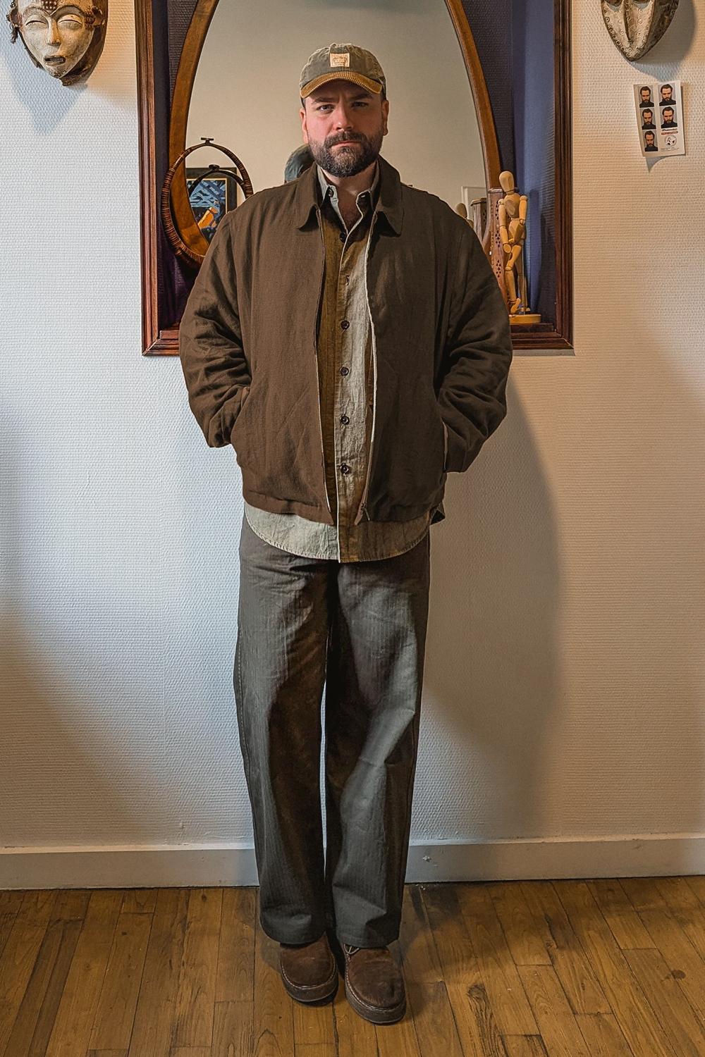 Post featuring orSlow Wide Fit French Work Pants Coffee Brown