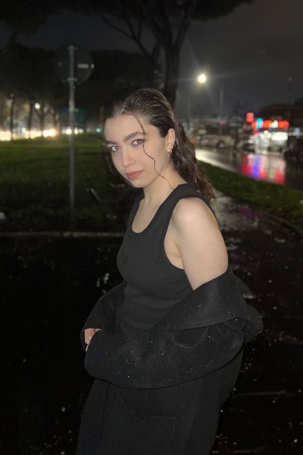 Post featuring ASOS DESIGN thick binding rib scoop neck vest in black