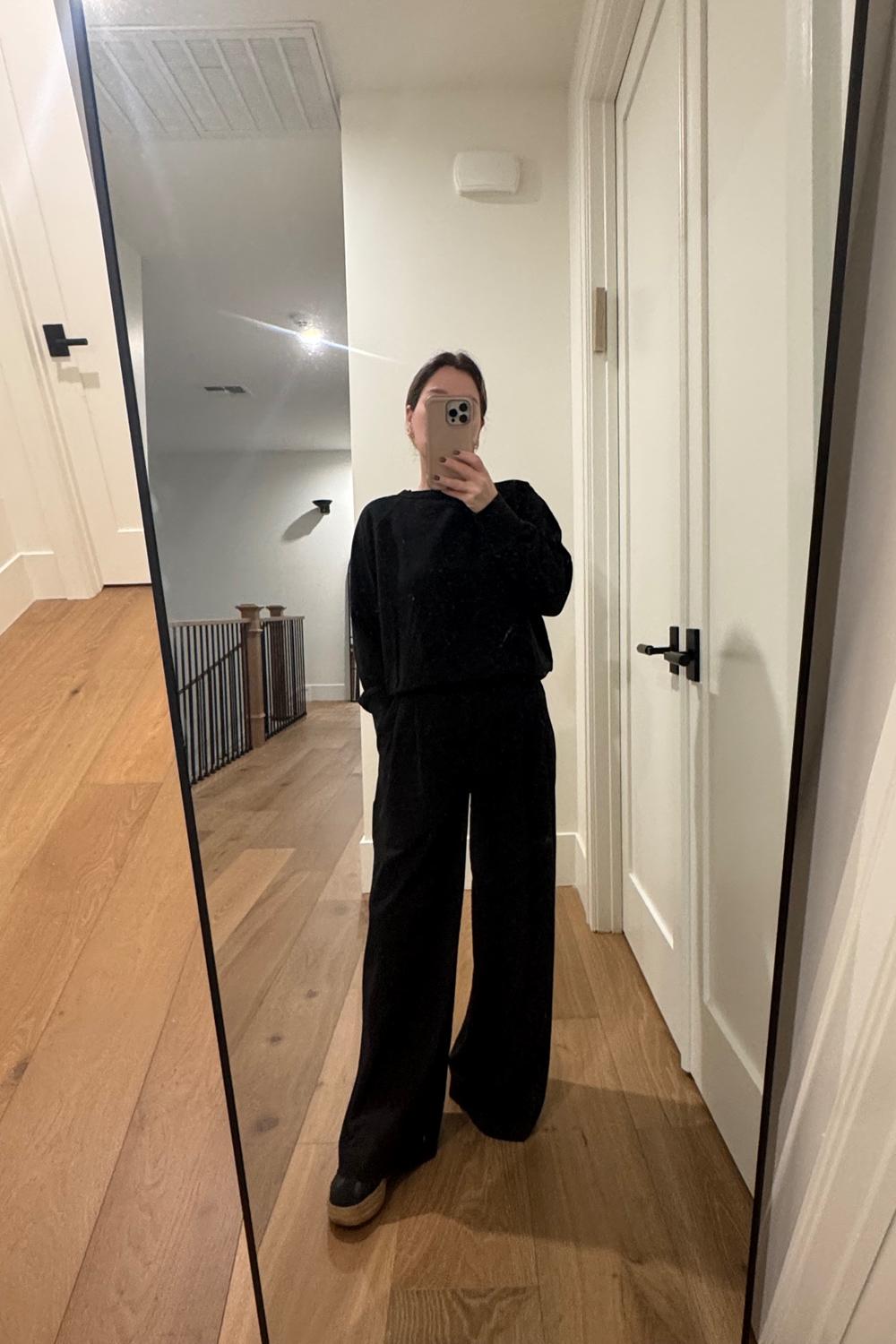 Post featuring ALO | High-Waist Pursuit Trouser (Regular) in Black, Size: XS