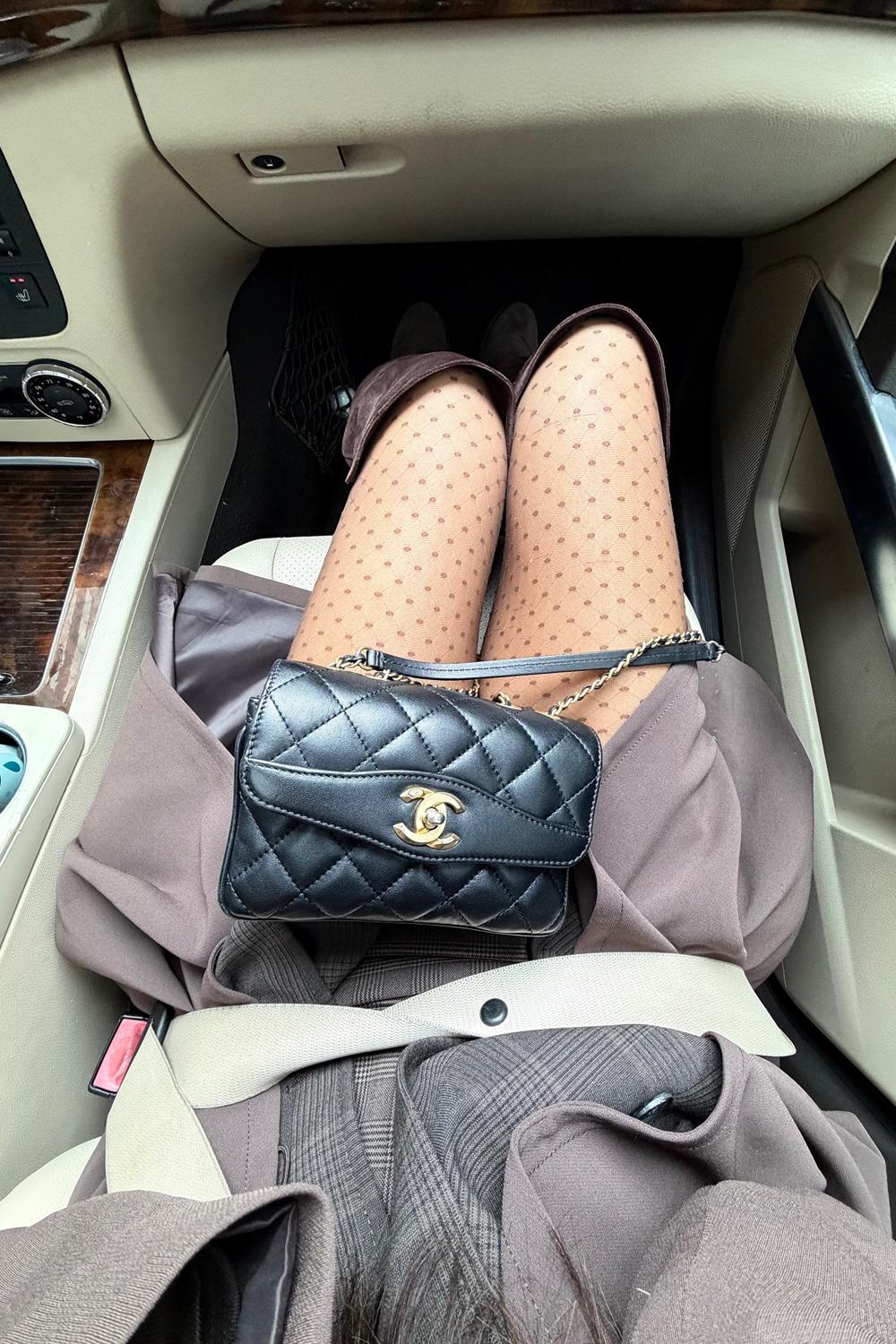 Post featuring Lambskin Quilted Extra Mini Flap Black