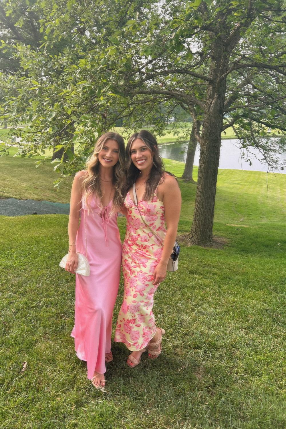 Post featuring Flora Satin Maxi Dress - Candy