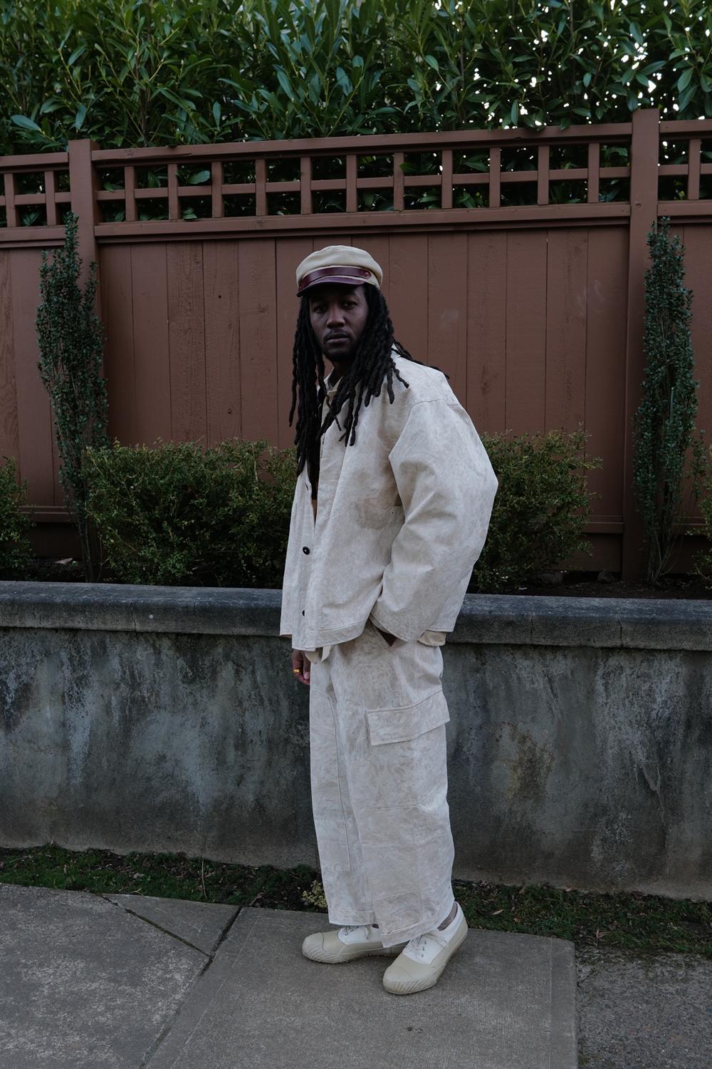 Post featuring amachi. Double Knee Cargo Pants -Heavy Weight Off White AY00-6-5-Off White