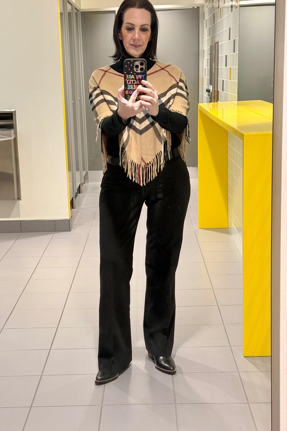 Post featuring Seamless Silk-Cashmere Blend Turtleneck Sweater