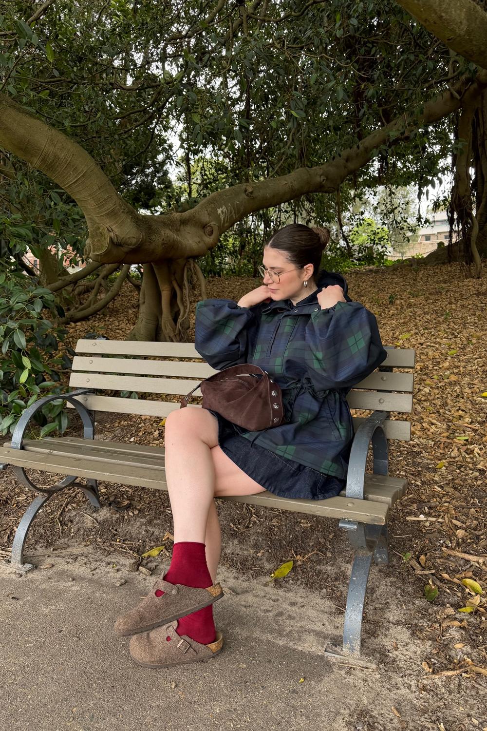 Post featuring liu shower proof raincoat - navy check