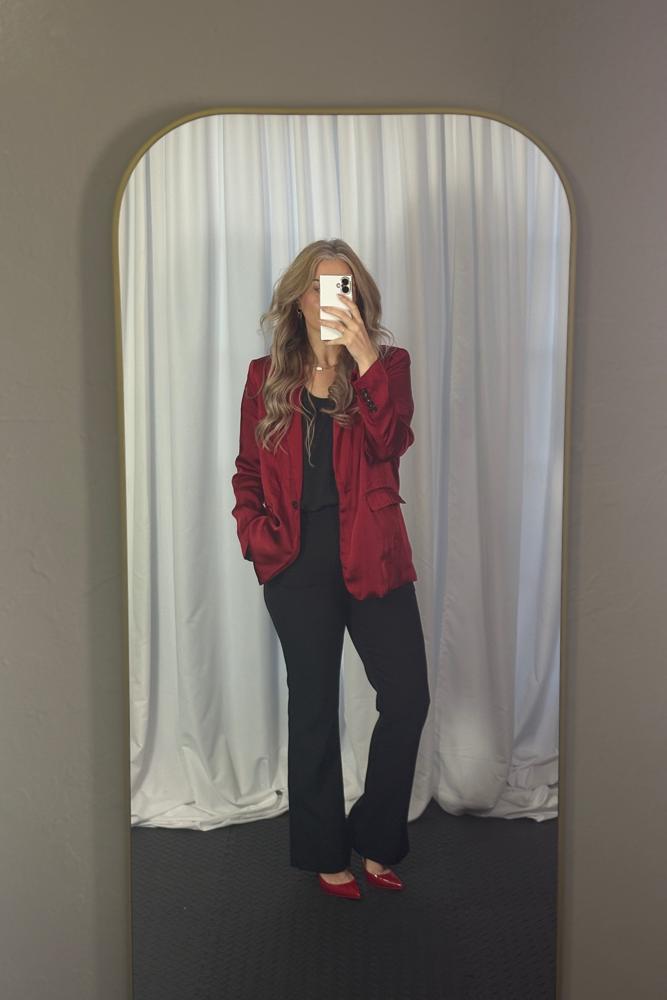 BusinessCasualOOTD's fit featuring Ann Taylor, Christian Louboutin