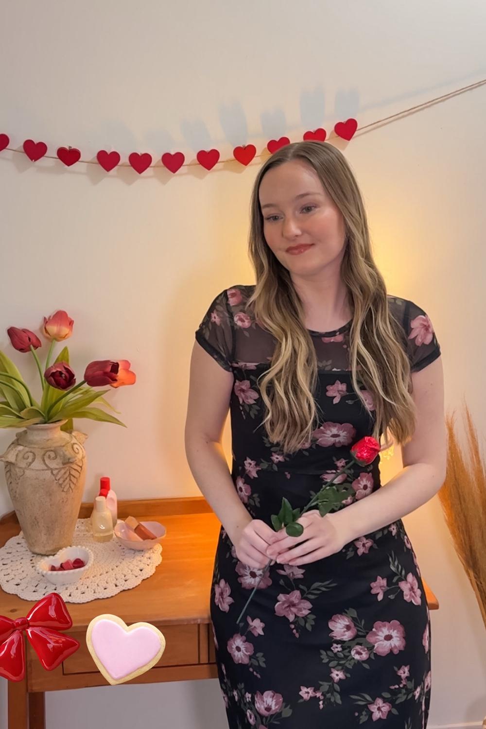 Post featuring Women's Mesh Floral Midi Dress