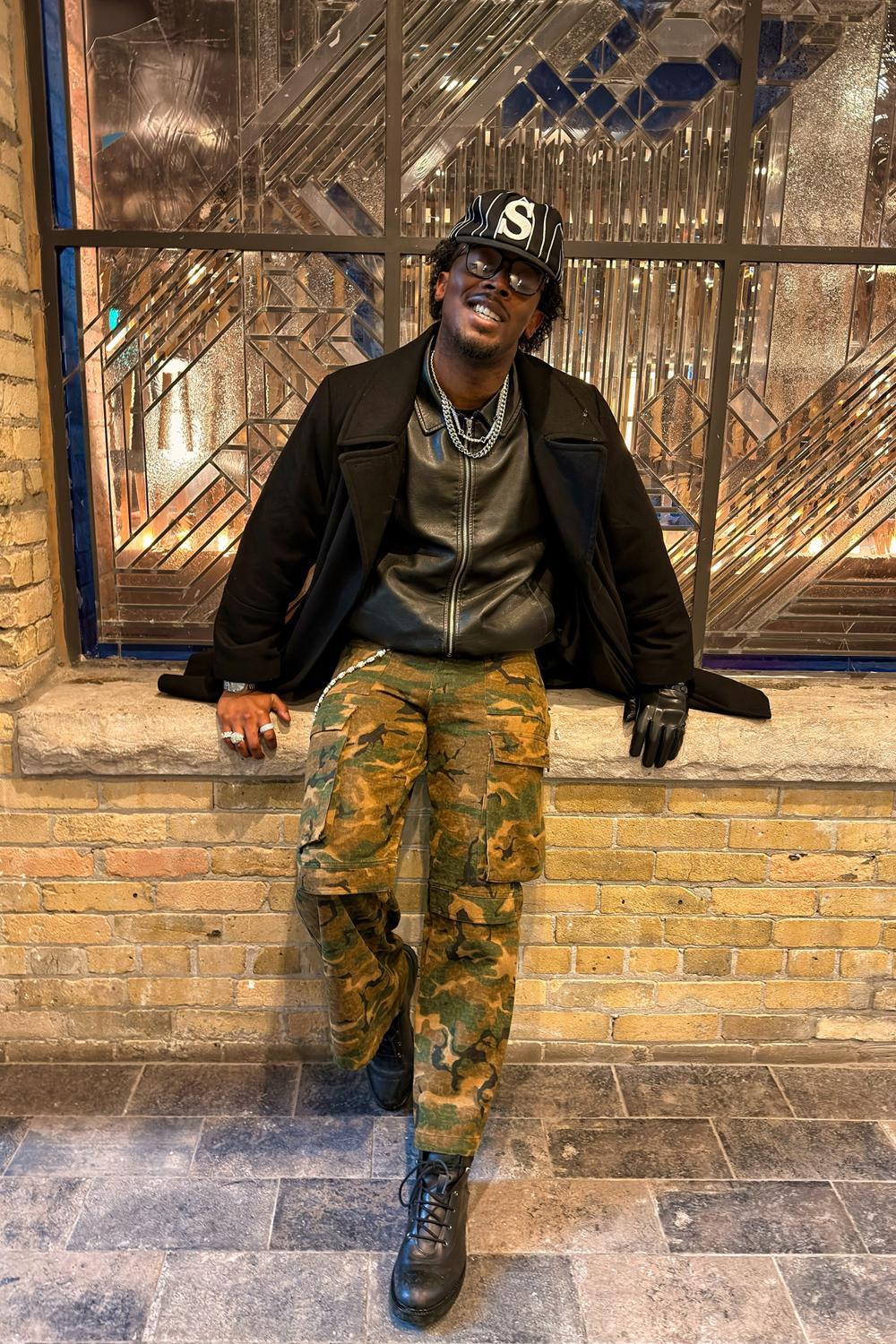 Post featuring Omirad Woodland Camo Cargo Wide-Leg Pants