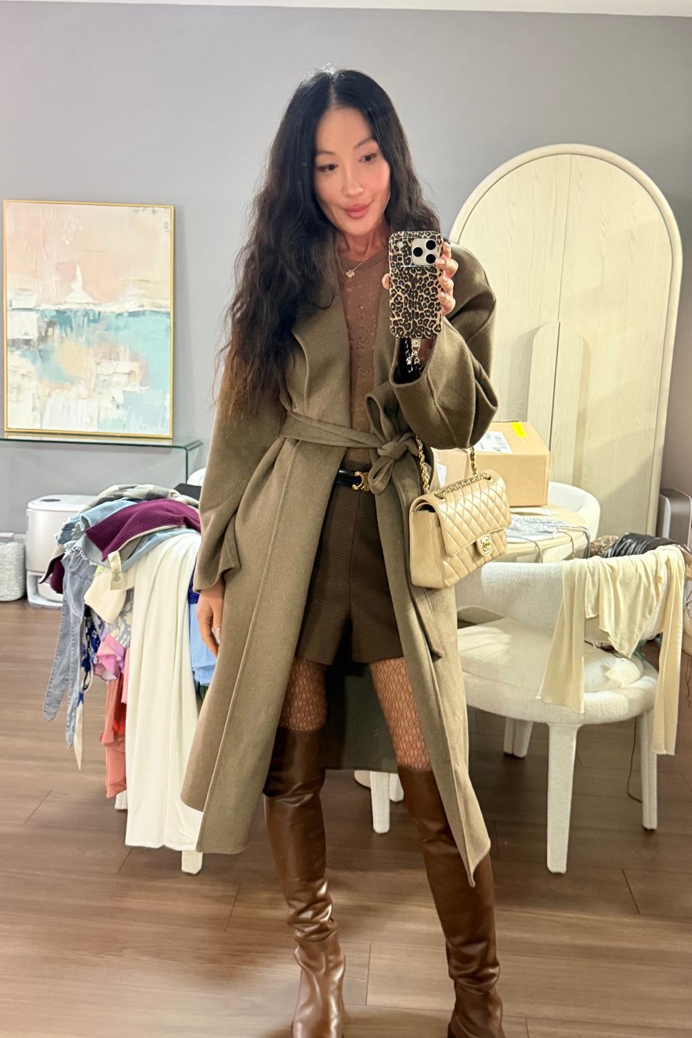 Post featuring Cashmere Lapel Women Coat With Belt