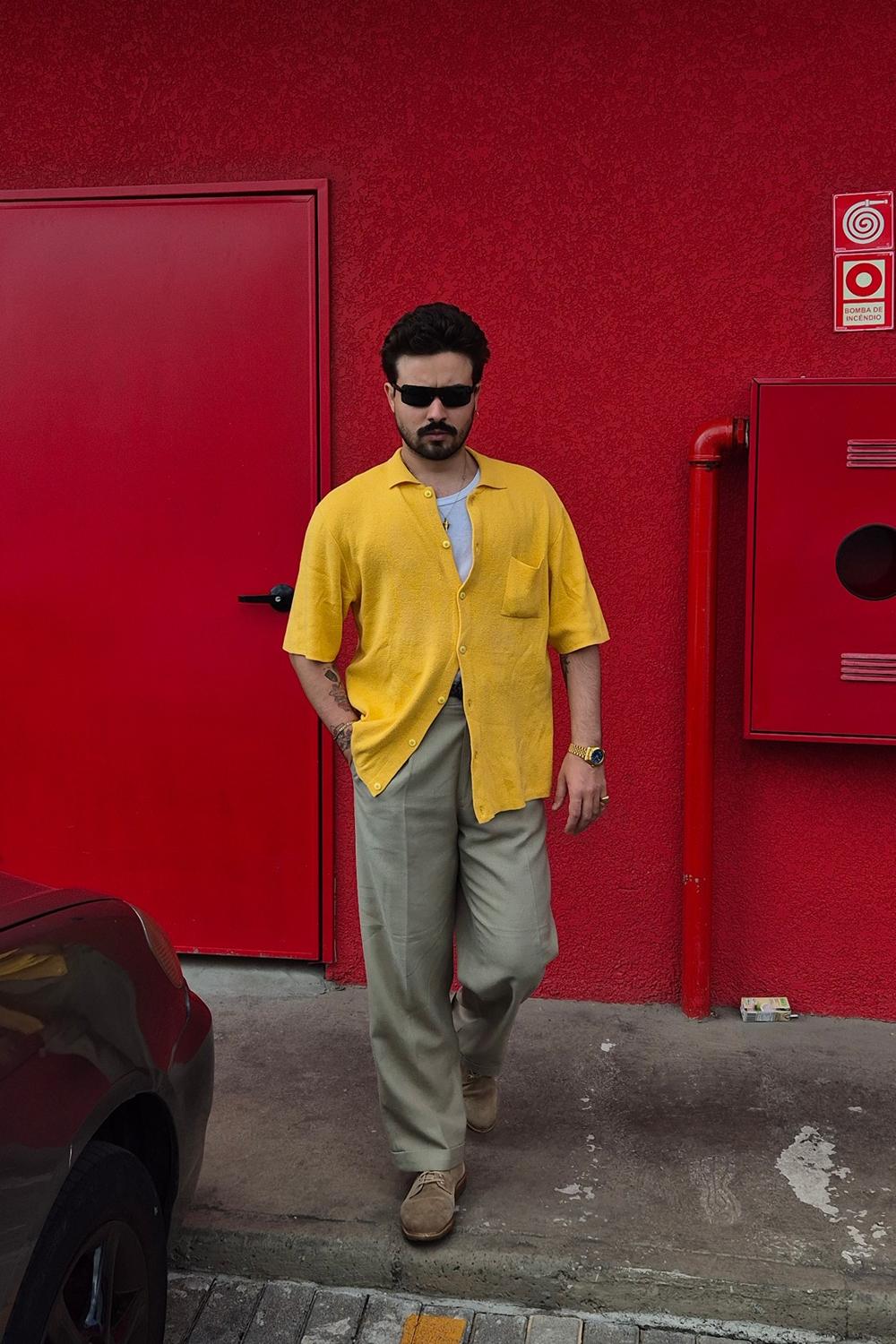 Post featuring Italian Sueded Linen Side Tab Trouser