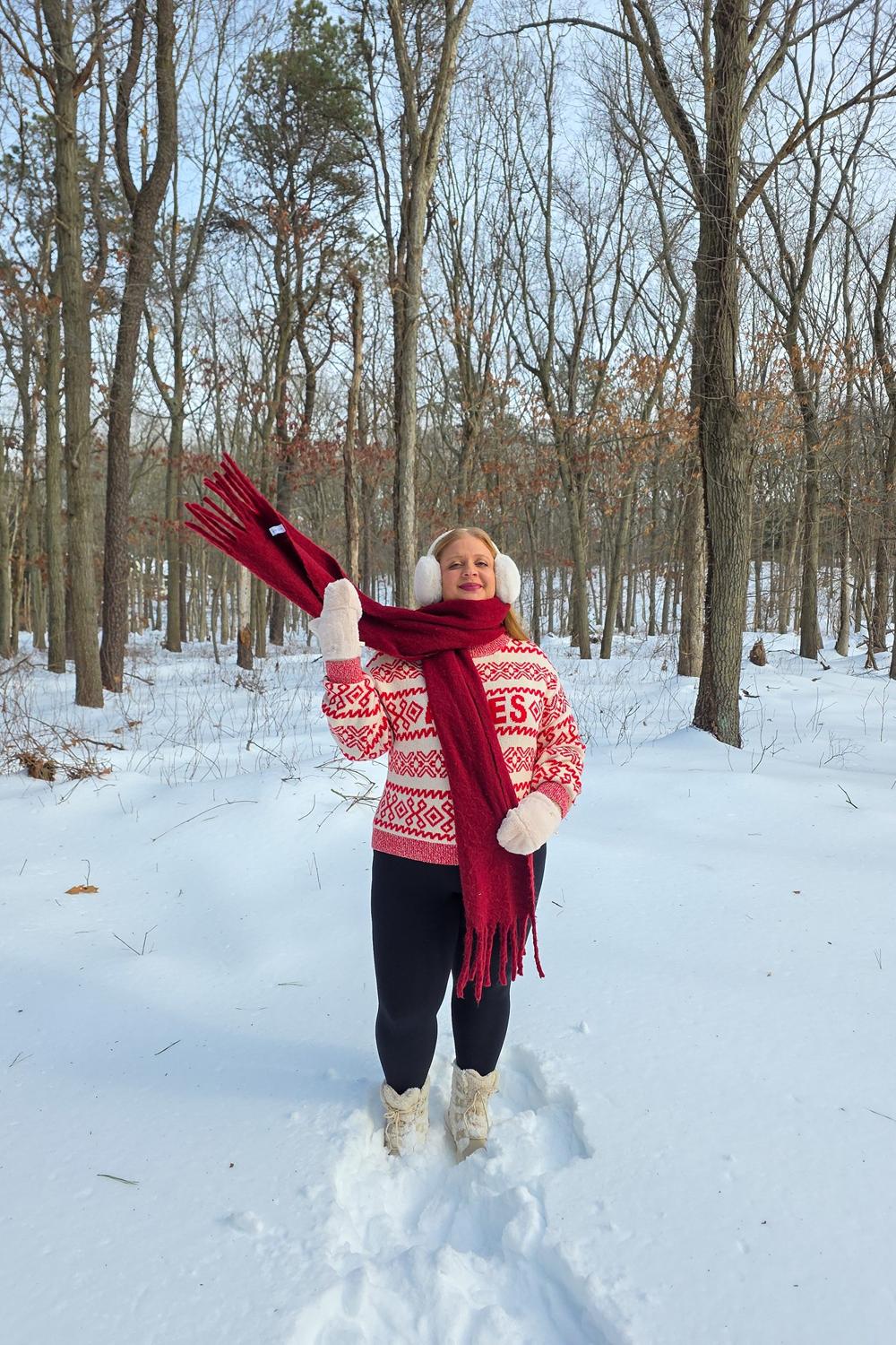 Post featuring Mik Oversized Knit Scarf