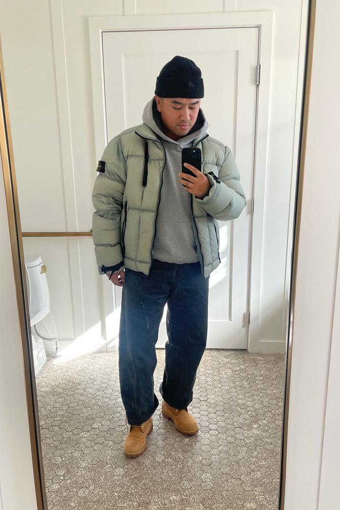 hotchata's fit featuring Timberland, Aime Leon Dore, Stone Island