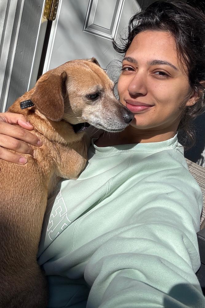 evelinacdj's fit featuring Mejuri, Brunette The Label