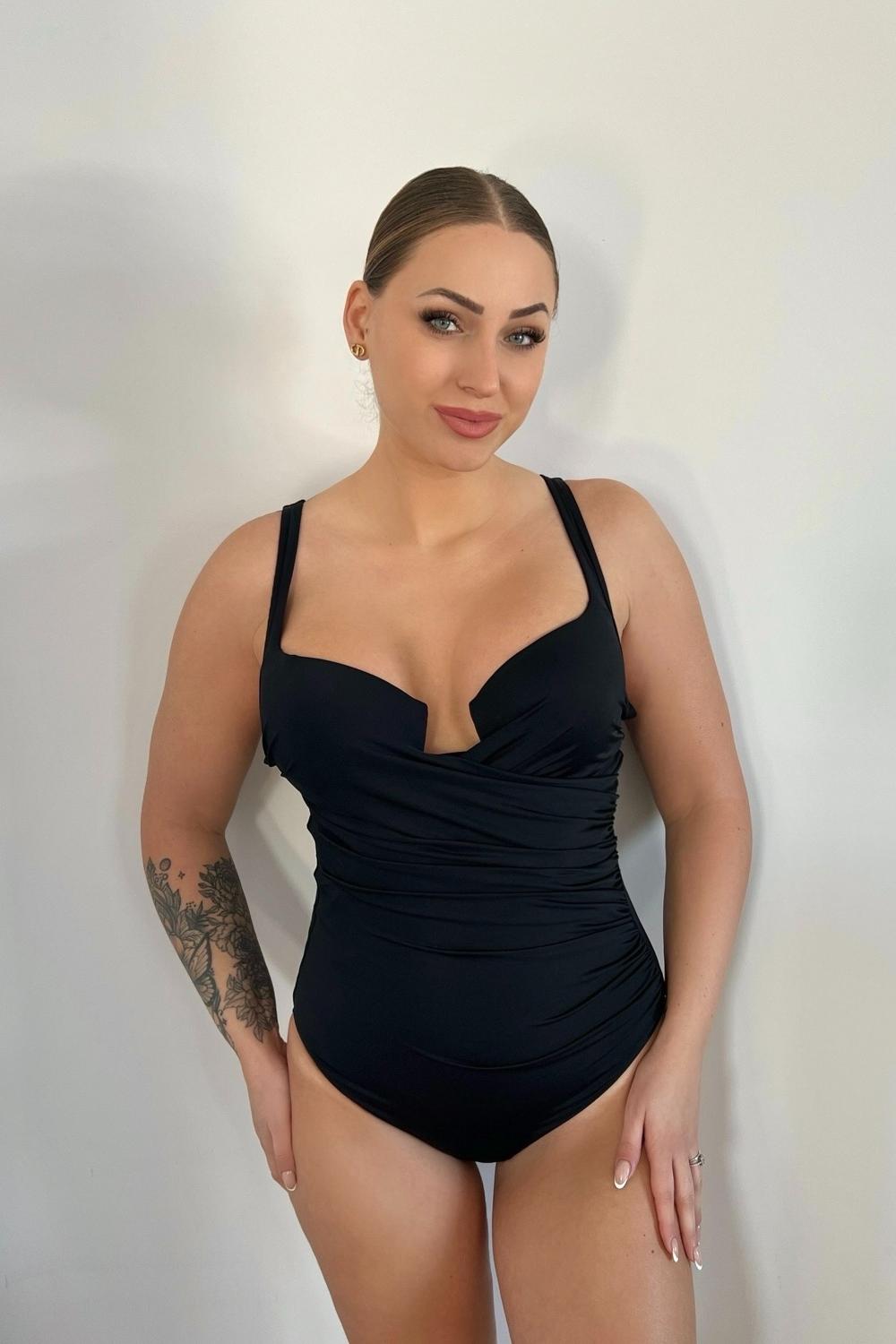 Post featuring Plunge Underwire Tummy Control One-Piece Swimsuit
