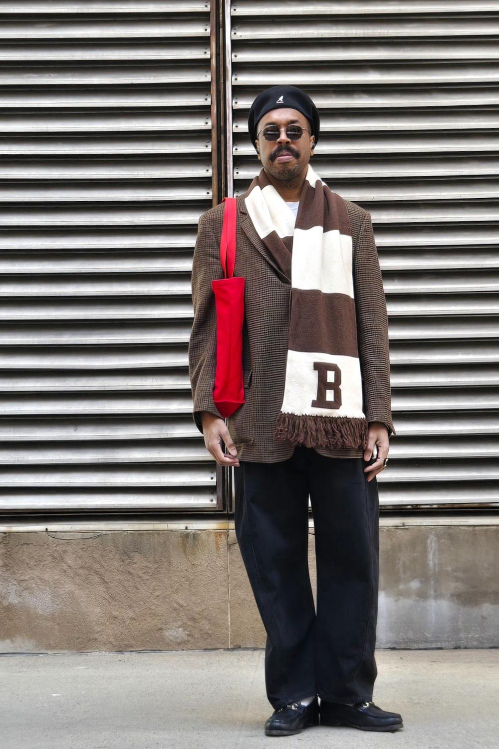 Post featuring Brown Wool Rugby Stripe Scarf