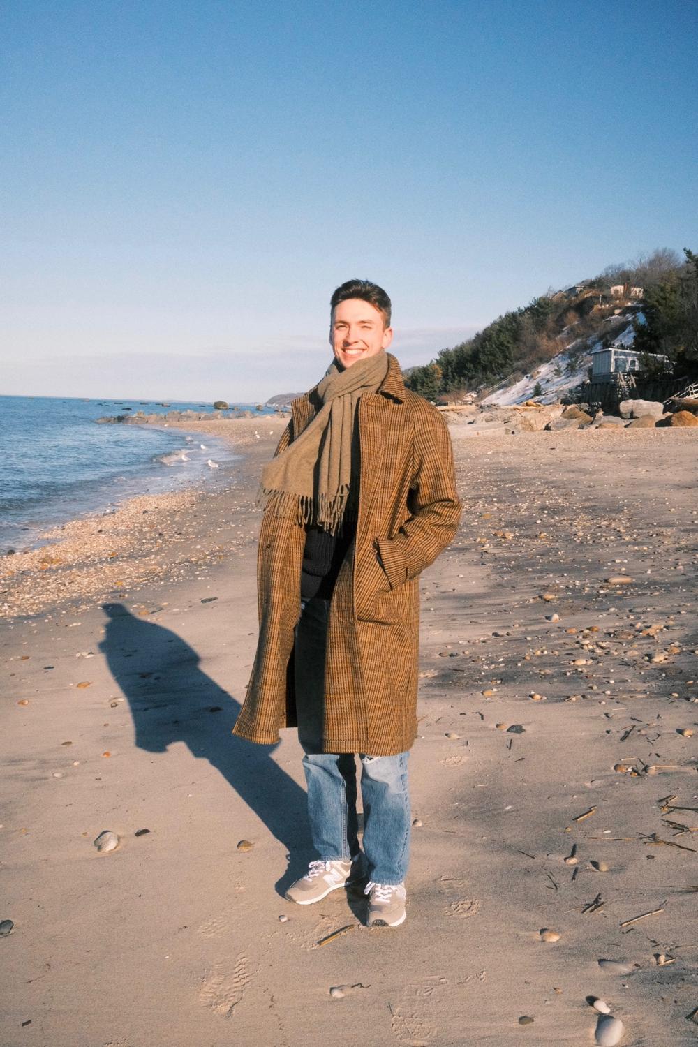 Post featuring Wool Scarf Moss Green Brown Overcheck