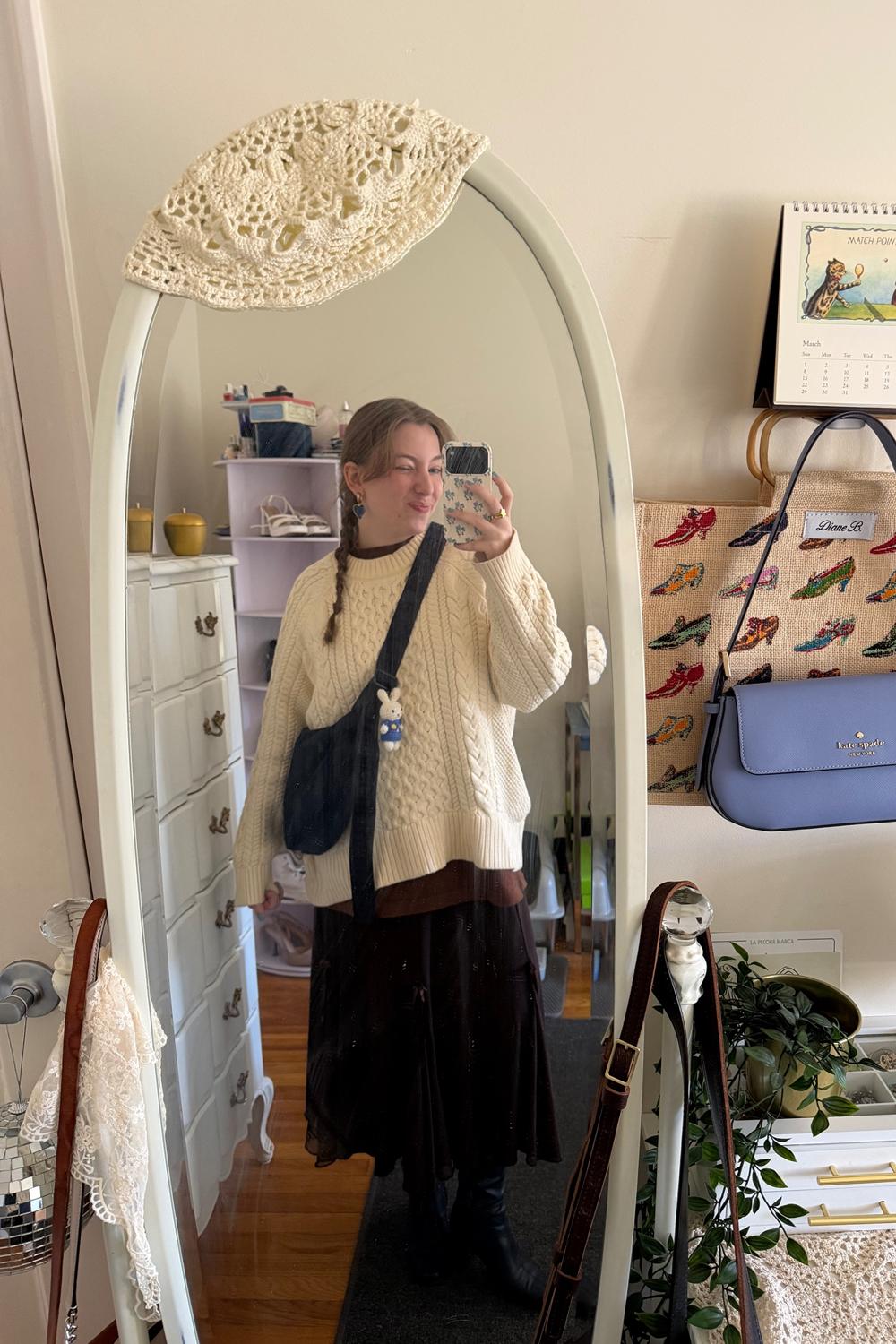 Post featuring Medium Nylon Crescent Bag