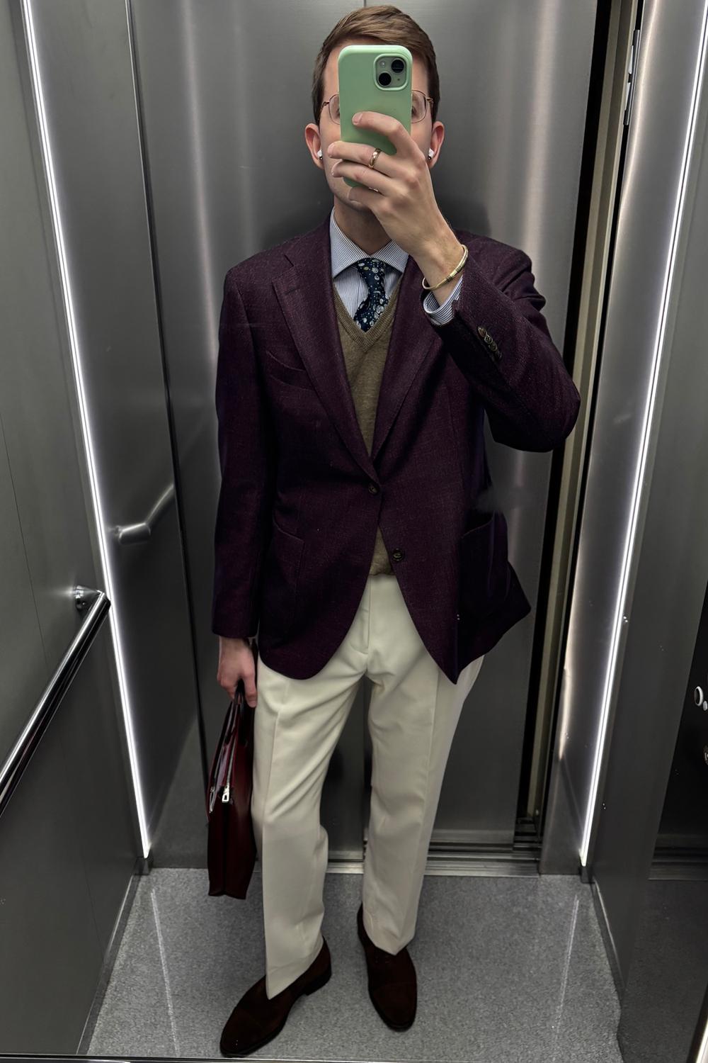 Post featuring Pantalon de costume sand wide leg tapered