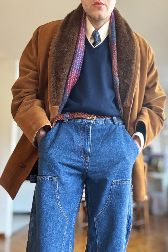 ogDamemoto's fit featuring Septieme Largeur, Carhartt, Hermes, McGregor